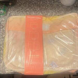 Calpak Packing Cubes in Yellow and Orange. Set of 3 - small, med, large